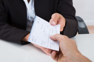 Employee providing copy of paycheck to potential employer